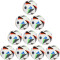 10er Ballpaket adidas Fußballliebe EURO24 Trainingsball 001A - white/black/globlu 3