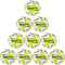 10er Ballpaket uhlsport Addglue Lite 350g Leichtfu&szlig;ball wei&szlig;/fluo gelb/marine 4