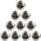 10er Ballpaket NIKE Pitch Fußball 102 - white/black/gold/black 3