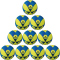 10er Ballpaket erima Hybrid Hallenfu&szlig;ball gelb/new royal 5