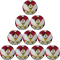 10er Ballpaket erima Hybrid 2.0 Trainingsball rot/lime 4