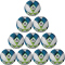 10er Ballpaket erima Hybrid 2.0 Fu&szlig;ball Trainingsball mykonos blue/lime 5