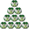 10er Ballpaket erima Hybrid 2.0 Fu&szlig;ball Trainingsball green/lime 3