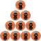 10er Ballpaket Kempa Buteo Handball orange/blau 2
