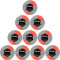10er Ballpaket Kempa Spectrum Synergy Pro Handball cool grau/warmes rot 2