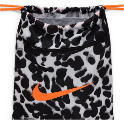 NIKE Brasilia Turnbeutel (18 Liter) 077 - lt smoke grey/black/total orange