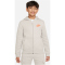 NIKE Sportswear Standard Issue Fleece Kapuzenjacke Jungen 012 - lt iron ore XS (122-128 cm)