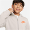 NIKE Sportswear Standard Issue Fleece Kapuzenjacke Jungen 012 - lt iron ore XS (122-128 cm)
