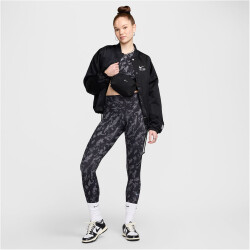 NIKE One High-Waist Printed 7/8-Leggings Damen 010 - black/black S