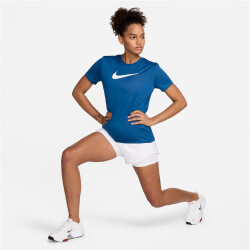 NIKE Dri-FIT Graphic T-Shirt Damen 476 - court blue XS
