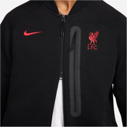 NIKE FC Liverpool Sportswear Tech Fleece N98 Fan-Jacke Herren 010 - black/black/gym red S