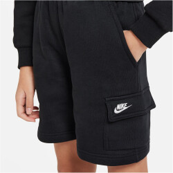 NIKE Sportswear Club Fleece Cargoshorts Kinder 010 - black/black/white S (128-137 cm)