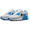 NIKE Air Max 90 Sneaker Herren 102 - white/black-photo blue-pure platinum 38.5
