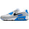NIKE Air Max 90 Sneaker Herren 102 - white/black-photo blue-pure platinum 38.5