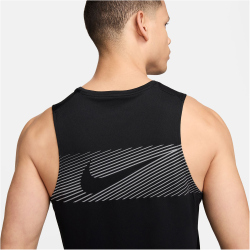NIKE Miler Flash Lauf-Tanktop Herren 010 - black/reflective silv S