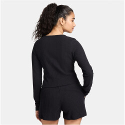 NIKE Sportswear Chill gerippte Strickjacke mit Reißverschluss Damen 010 - black/black XS