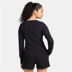NIKE Sportswear Chill gerippte Strickjacke mit Reißverschluss Damen 010 - black/black XS