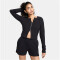 NIKE Sportswear Chill gerippte Strickjacke mit Reißverschluss Damen 010 - black/black XS