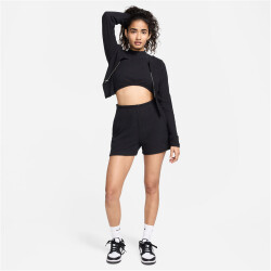 NIKE Sportswear Chill Knit High-Waist Slimfit 3" Shorts Damen 010 - black/black M