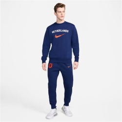 NIKE Niederlande Club Fleece Sweatshirt Herren 492 - blue void/safety orange S
