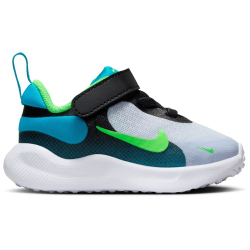 NIKE Revolution 7 Baby-Sneaker 005 - black/green strike-football grey 22