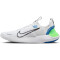 NIKE Free Run Flyknit Next Nature Laufschuhe Herren 104 - white/black-platinum tint-star blue 38.5