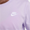 NIKE Sportswear Club Essentials T-Shirt Damen 511 - violet mist/white L