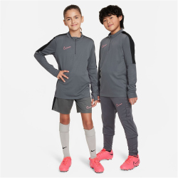NIKE Dri-FIT Academy23 langarm Fu&szlig;ball Trainingsshirt Kinder 069 - iron grey/black/sunset pulse S (128-137 cm)