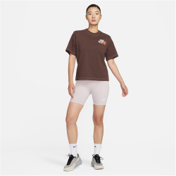 NIKE Sportswear Classics High-Waist 8" kurze Tights Damen 019 - platinum violet/sail S