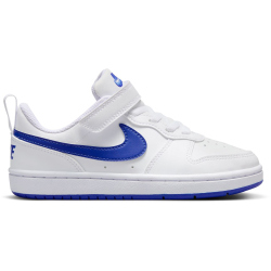 NIKE Court Borough Low Recraft Sneaker Jungen 110 - white/hyper royal 35
