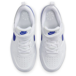 NIKE Court Borough Low Recraft Sneaker Jungen 110 - white/hyper royal 35