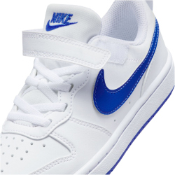NIKE Court Borough Low Recraft Sneaker Jungen 110 - white/hyper royal 35