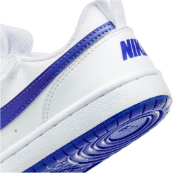 NIKE Court Borough Low Recraft Sneaker Jungen 110 - white/hyper royal 35