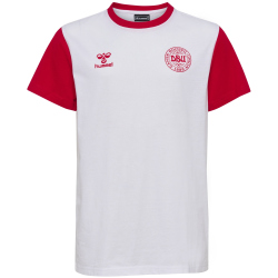 hummel DBU D&auml;nemark 24 Fan-Shirt Kinder 9160 - white/tango red 140