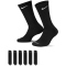 6er Pack NIKE Everyday Plus Cushioned Crew Trainingssocken Herren 010 - black/white 34-38