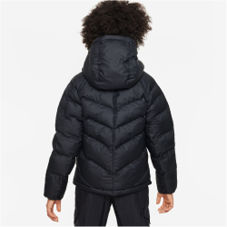 NIKE Sportswear Winterjacke mit Kapuze Kinder 010 - black/black/white M (137-147 cm)