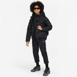 NIKE Sportswear Winterjacke mit Kapuze Kinder 010 - black/black/white M (137-147 cm)