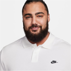 NIKE Club Poloshirt Herren 100 - white/black L