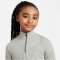NIKE Dri-FIT 1/2-Zip langarm Trainingsshirt Mädchen 063 - dk grey heather/white S (128-137 cm)