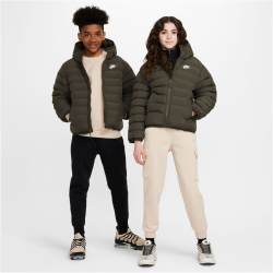 NIKE Sportswear Loose leichte Steppjacke Kinder 325 - cargo khaki/cargo khaki/white XS (122-128 cm)