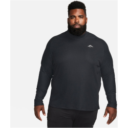 NIKE Trail Dri-FIT langarm Laufshirt Herren 010 - black/black/white S