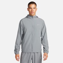 NIKE Form Vielseitige Dri-FIT Kapuzen-Trainingsjacke Herren 084 - smoke grey/reflective silv S
