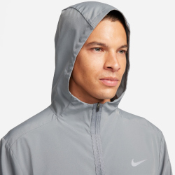NIKE Form Vielseitige Dri-FIT Kapuzen-Trainingsjacke Herren 084 - smoke grey/reflective silv S