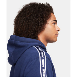 NIKE Club Fleece Grafik Kapuzen-Trainingsanzug Herren 410 - midnight navy/white S