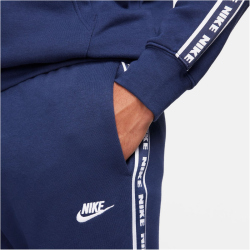 NIKE Club Fleece Grafik Kapuzen-Trainingsanzug Herren 410 - midnight navy/white S