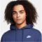 NIKE Club Fleece Grafik Kapuzen-Trainingsanzug Herren 410 - midnight navy/white S