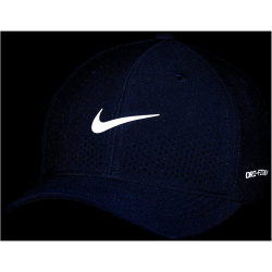 NIKE Dri-FIT ADV Rise SwooshFlex Cap 410 - midnight navy/anthracite/white S/M