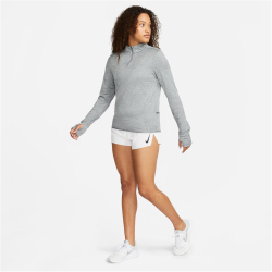 NIKE Dri-FIT Swift Element UV 1/4-Zip Laufshirt Damen 084 - smoke grey/lt smoke grey/reflective silv XS