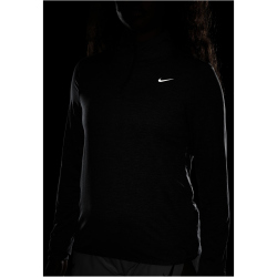 NIKE Swift Dri-FIT Element UV 1/4-Zip Laufshirt Damen 084 - smoke grey/lt smoke grey/reflective silv S