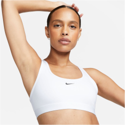 NIKE Swoosh Light Support Non-Padded Sport-BH Damen 100 - white/black S